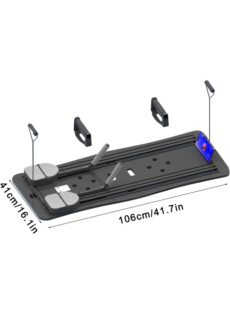 ZERIFAM Foldable Pilates Reformer Board,Pilates Reformer Set,Multi-Purpose Portable Pilates Machine for Home,Pilates Sliding Board Ideal for Beginners & Sliding Board Pilates Exercises - Image 5